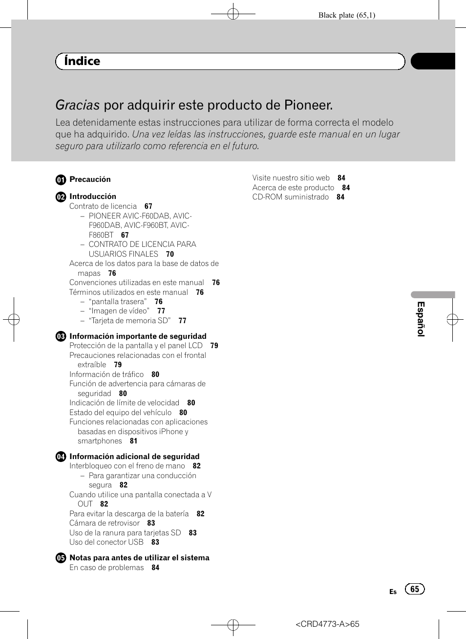 Pioneer AVIC-F960BT User Manual | Page 65 / 132