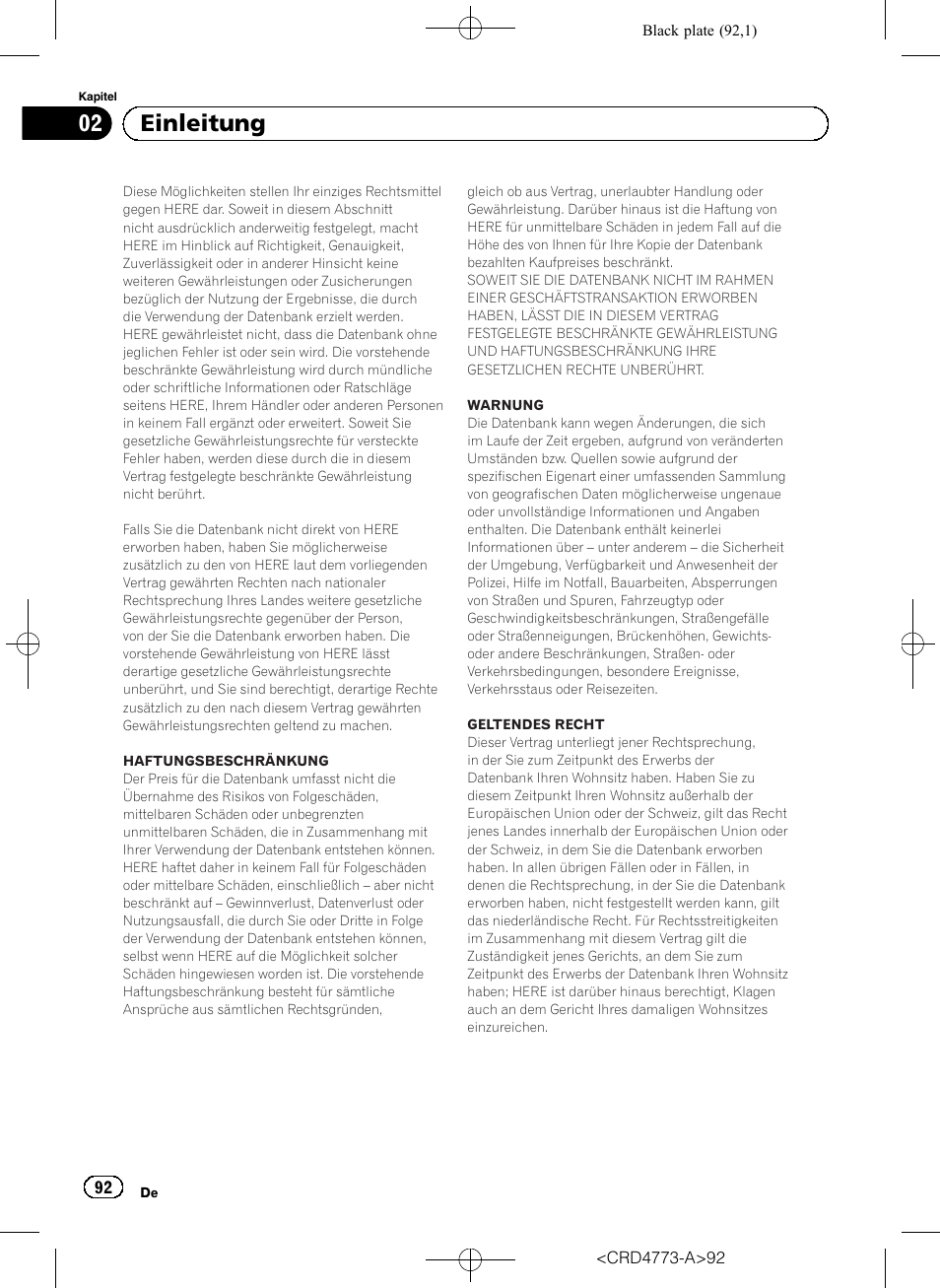 02 einleitung | Pioneer AVIC-F960BT User Manual | Page 92 / 132