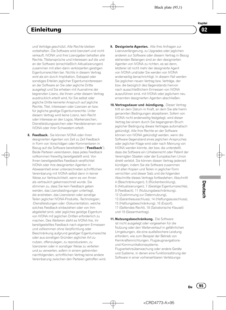 02 einleitung | Pioneer AVIC-F960BT User Manual | Page 95 / 132