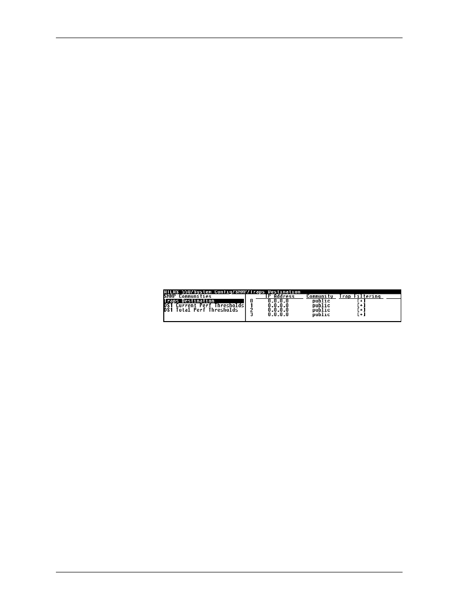 Snmp traps, Trap destination list | ADTRAN Atlas 550 User Manual | Page 184 / 262
