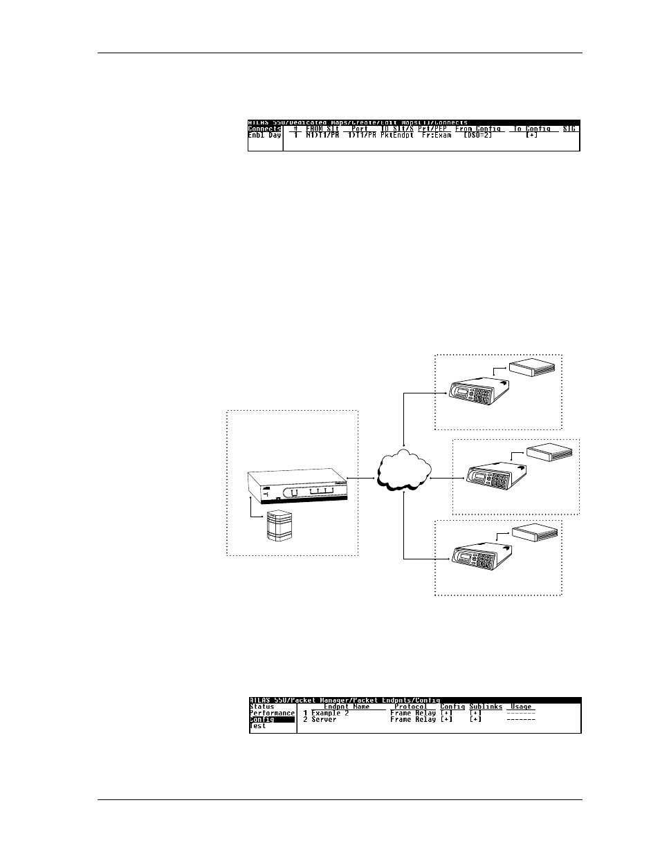 Example 2: ip routing network—external routers | ADTRAN Atlas 550 User Manual | Page 223 / 262