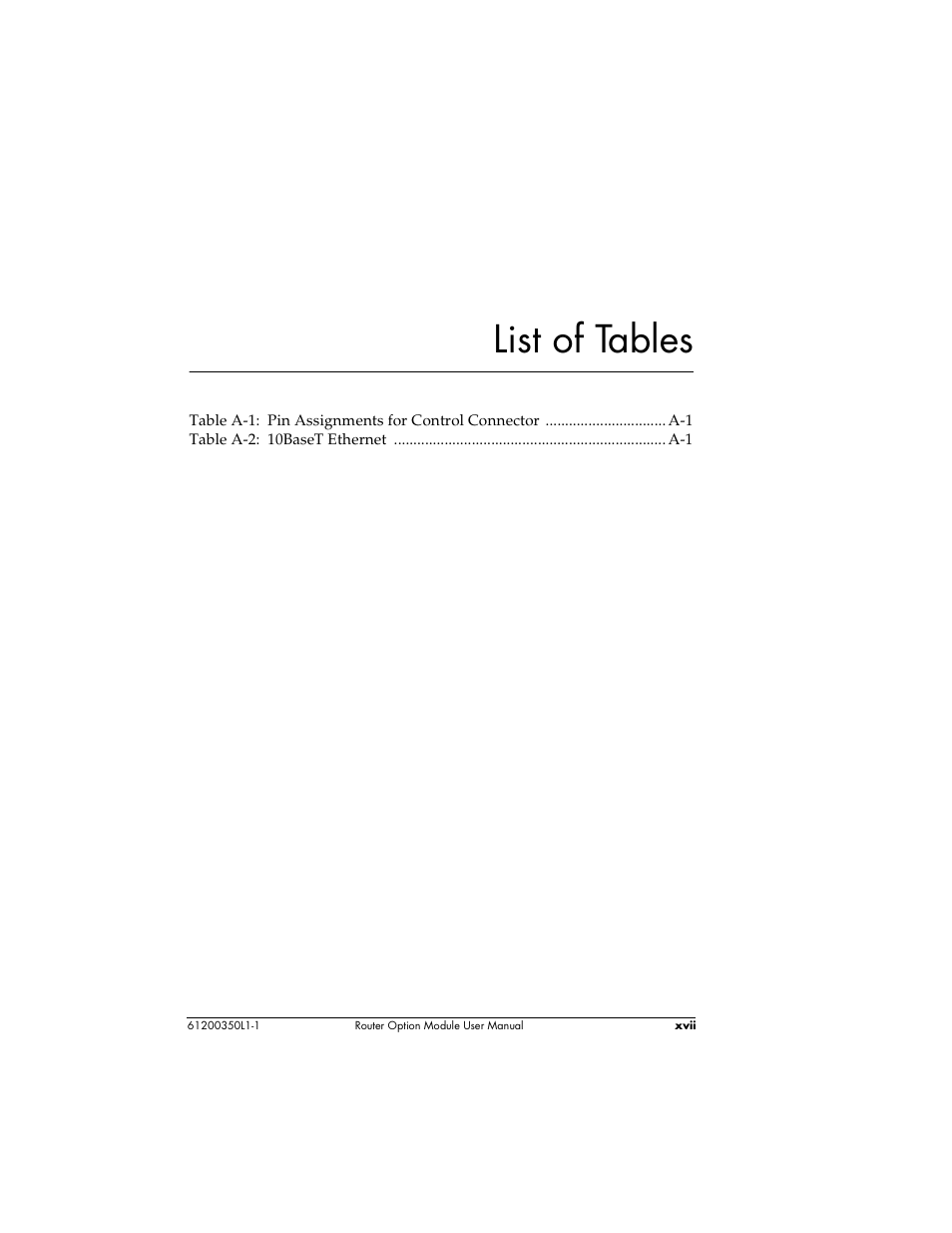 List of tables | ADTRAN 1200350L1 User Manual | Page 17 / 134