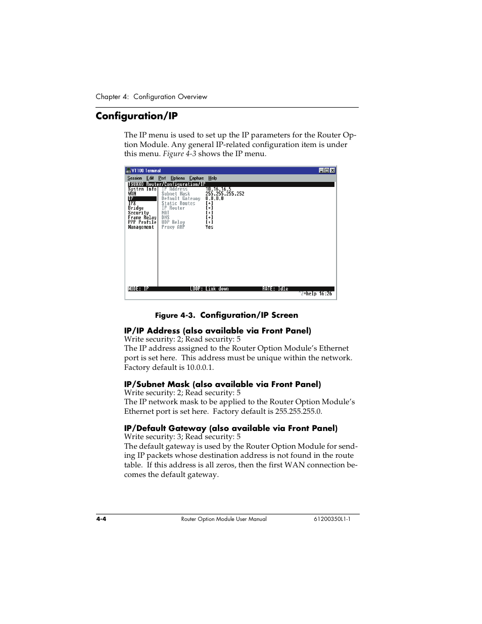 Configuration/ip | ADTRAN 1200350L1 User Manual | Page 40 / 134