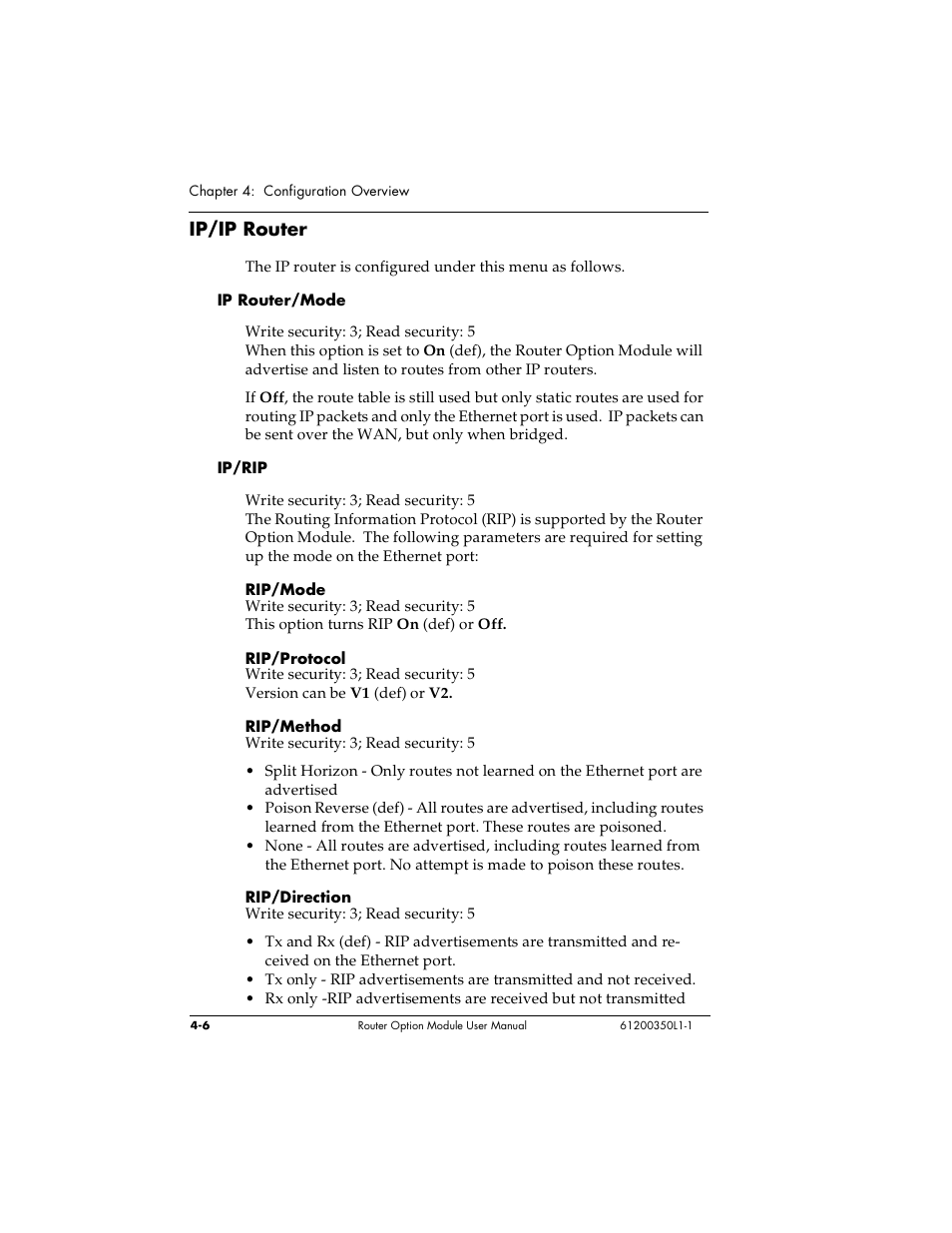 Ip/ip router | ADTRAN 1200350L1 User Manual | Page 42 / 134