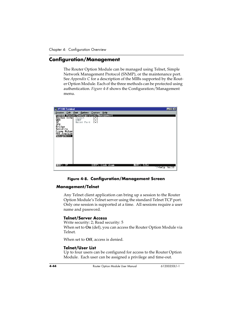 Configuration/management | ADTRAN 1200350L1 User Manual | Page 80 / 134