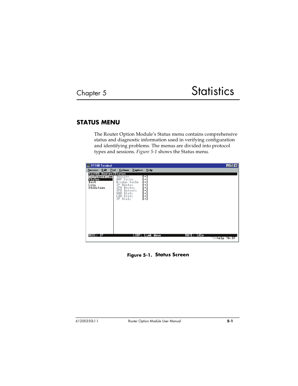 Statistics, Chapter 5 | ADTRAN 1200350L1 User Manual | Page 85 / 134