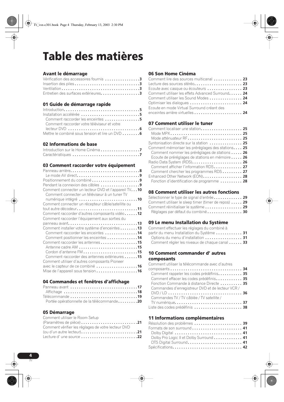 Pioneer VSX-C301-K User Manual | Page 4 / 88