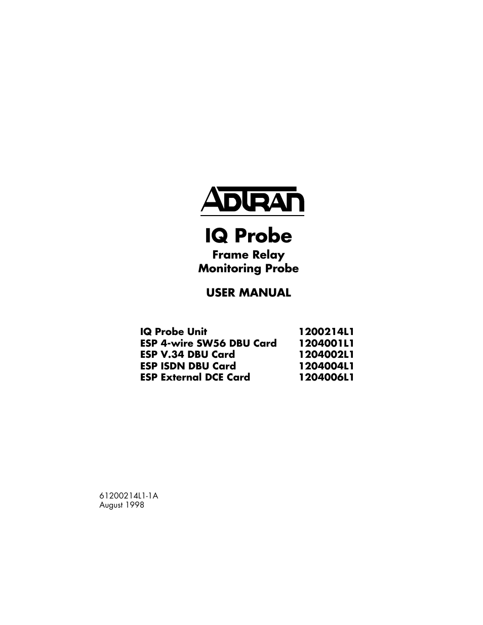 ADTRAN 1200214L1 User Manual | 163 pages