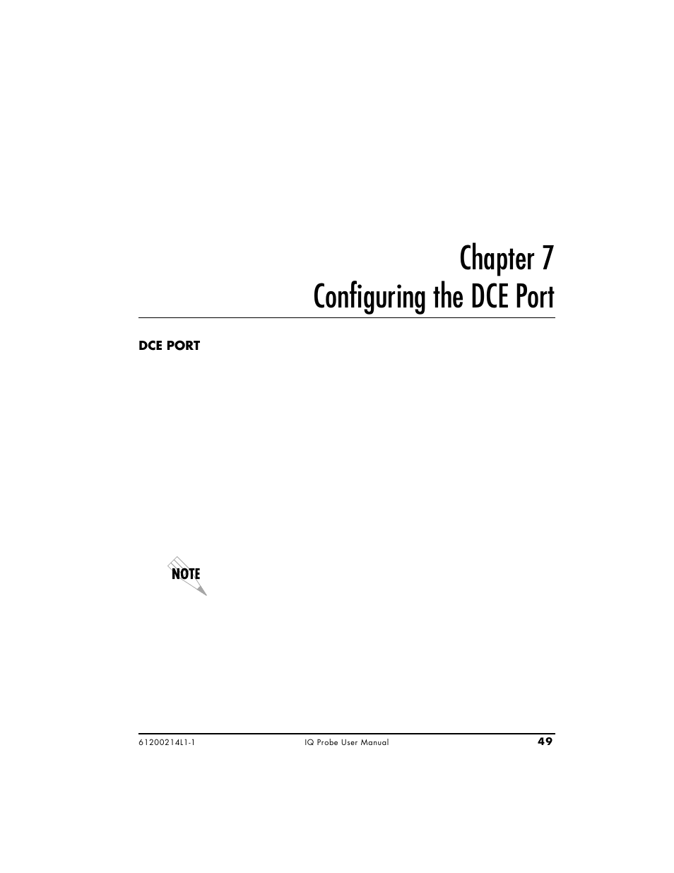 Chapter 7 configuring the dce port | ADTRAN 1200214L1 User Manual | Page 73 / 163