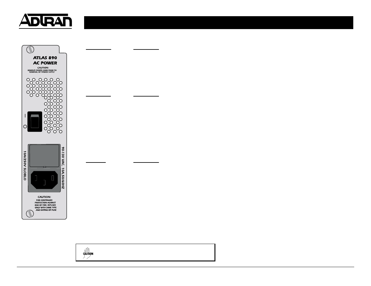 ADTRAN ATLAS 890 User Manual | 1 page