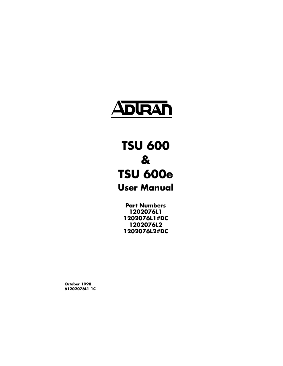 ADTRAN 1202076L2 User Manual | 123 pages