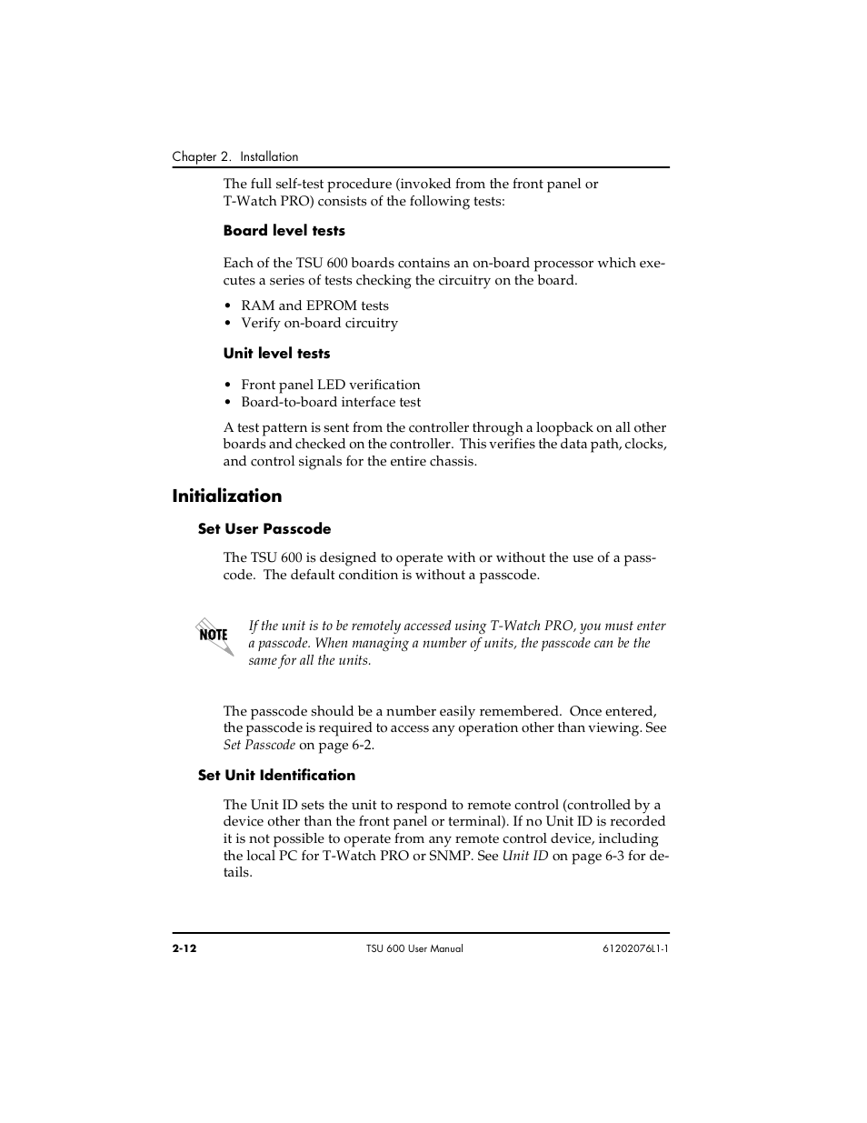 Initialization | ADTRAN 1202076L2 User Manual | Page 38 / 123