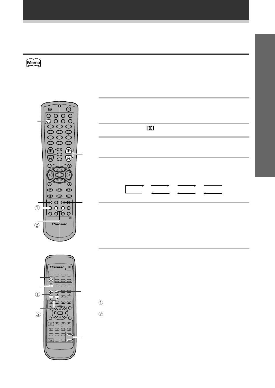 Mise en service, 2 appuyez sur, Préparatifs | Le niveau de canal va de ±10 db | Pioneer VSX-709RDS User Manual | Page 21 / 124