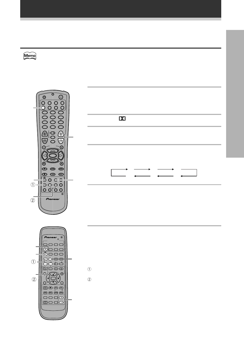 Predisposizione, 2 premere, Preparativi | Il tono di prova viene emesso nell’ordine seguente, La gamma del livello dei canali è ±10 db | Pioneer VSX-709RDS User Manual | Page 79 / 124