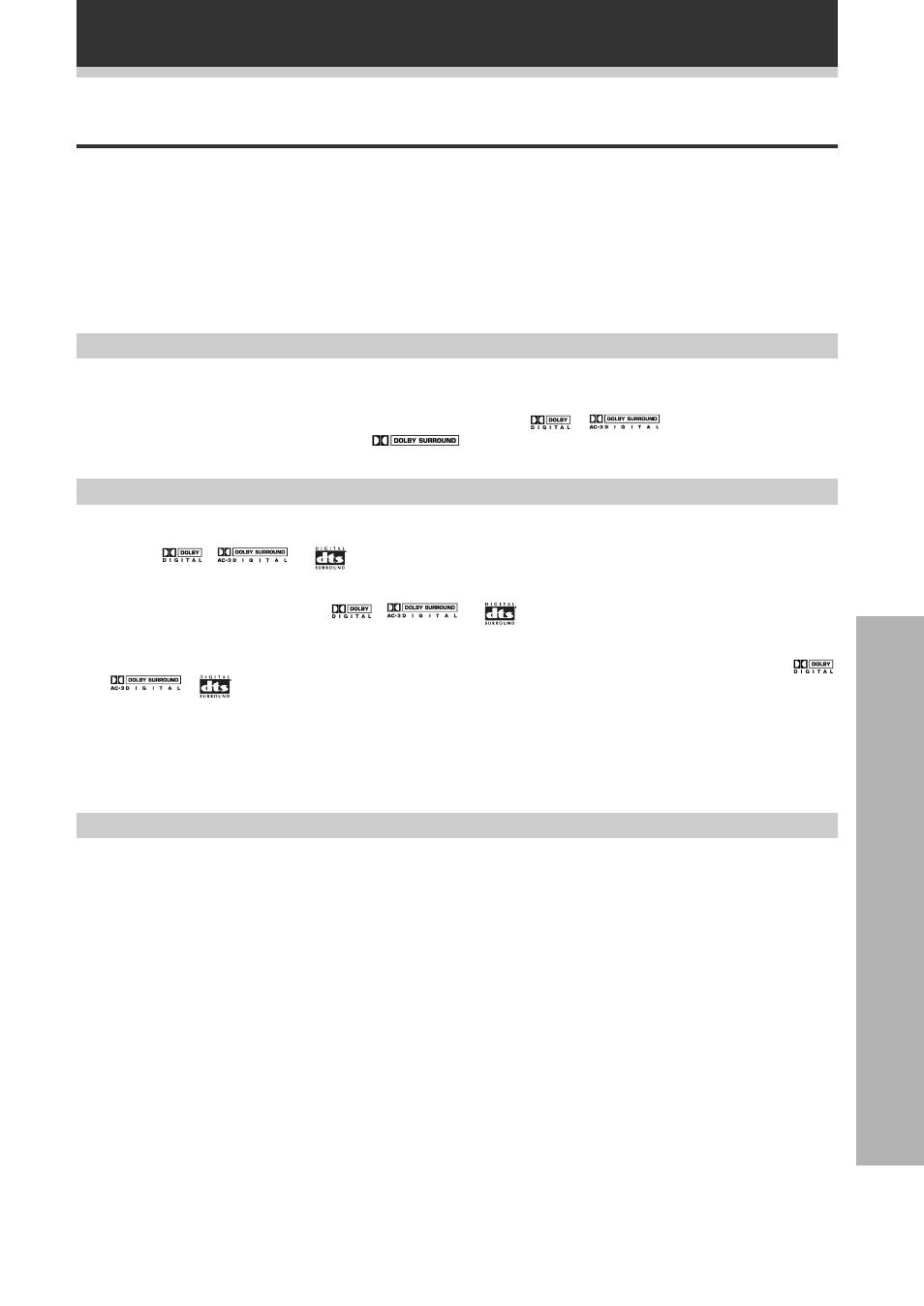 Modi audio, Cenni sui modi audio, Funzionamento | Modo standard, Modi advanced theater, Modi dsp | Pioneer VSX-709RDS User Manual | Page 93 / 124
