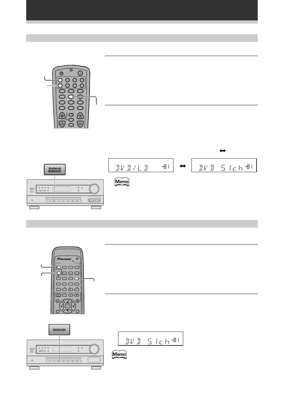 Modi audio, J5.1ch dvd multi control rcv | Pioneer VSX-709RDS User Manual | Page 98 / 124