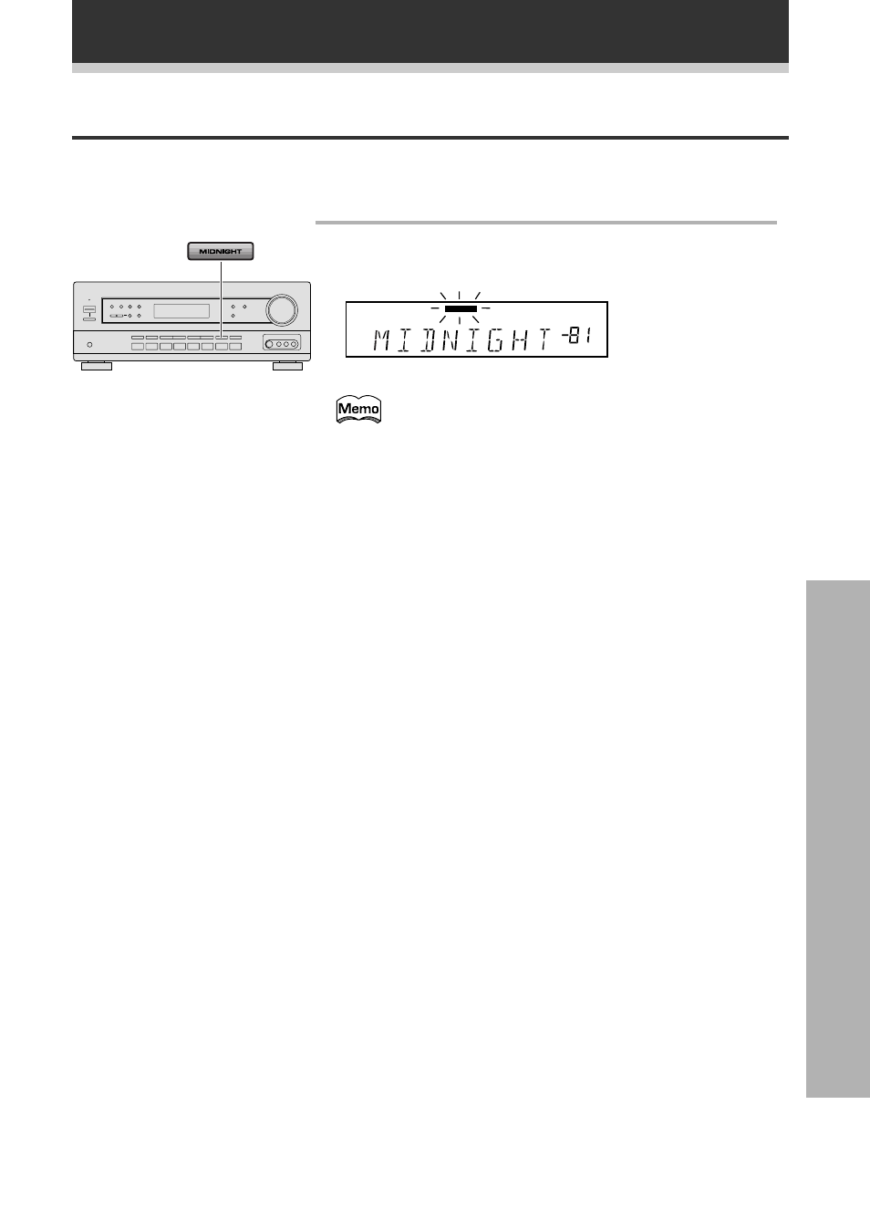 Uso del modo di ascolto a basso volume, Premere midnight | Pioneer VSX-709RDS User Manual | Page 99 / 124