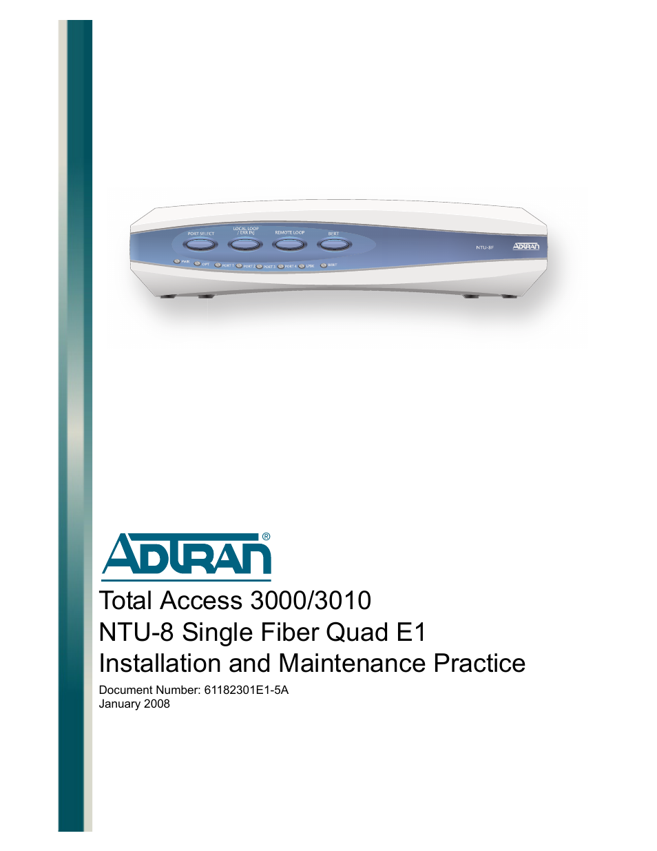 ADTRAN 3010 NTU-8 User Manual | 18 pages