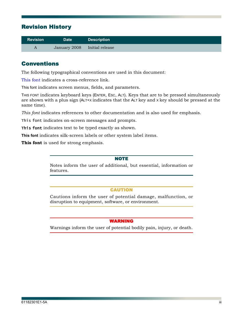 Revision history, Conventions, Revision history conventions | ADTRAN 3010 NTU-8 User Manual | Page 3 / 18