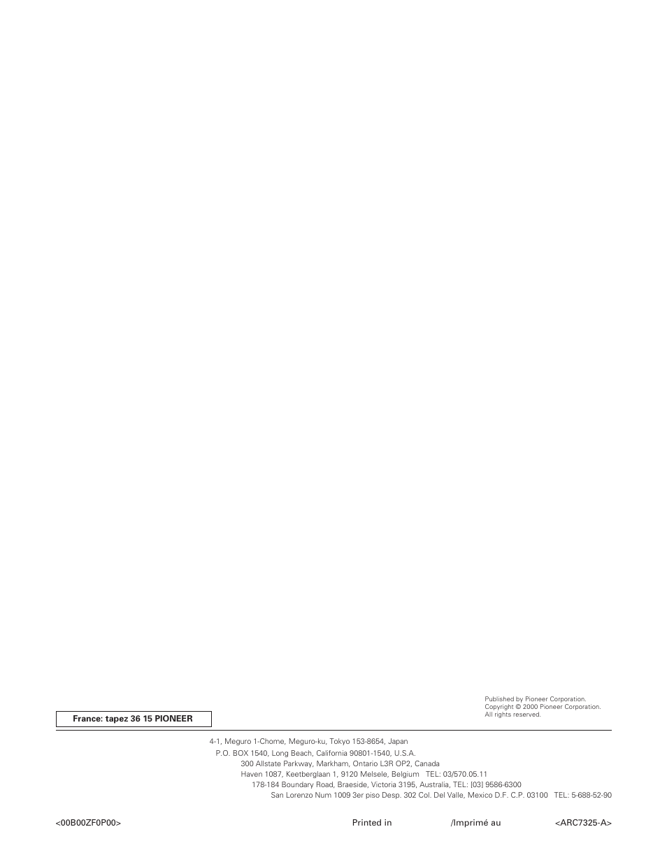 Pioneer corporation | Pioneer A-109 User Manual | Page 38 / 38