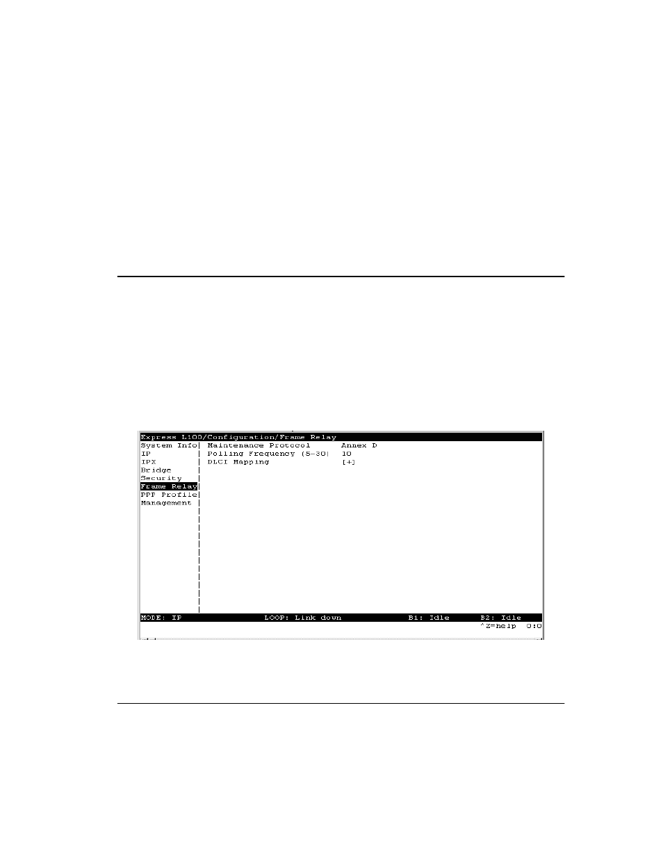Appendix f frame relay firmware version, Configuration/frame relay, Frame relay firmware version | Appendix f | ADTRAN Express 4100 User Manual | Page 177 / 213