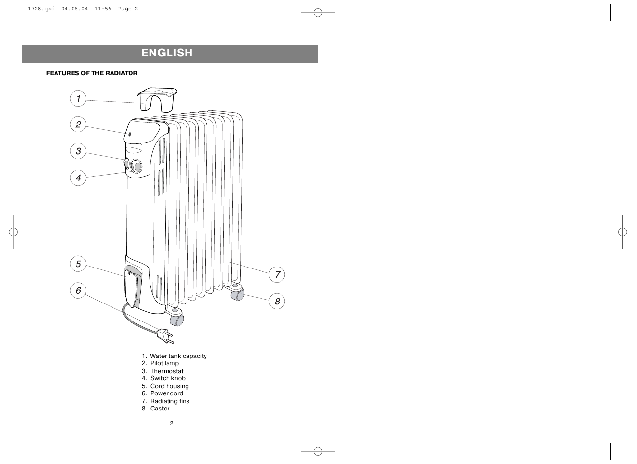 English | Vitek VT-1728 User Manual | Page 2 / 6