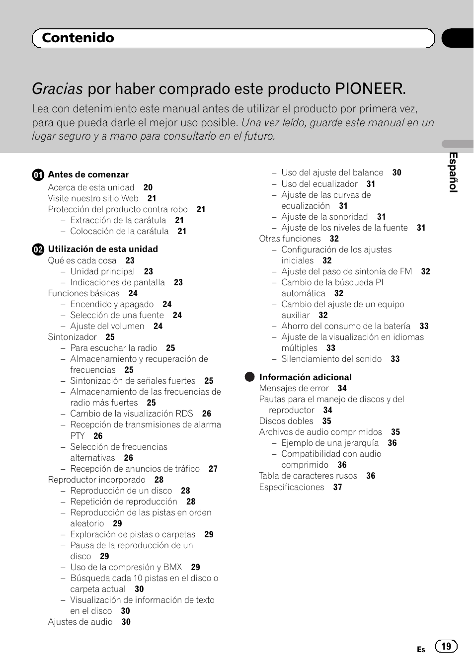Pioneer DEH-1120MP User Manual | Page 19 / 134