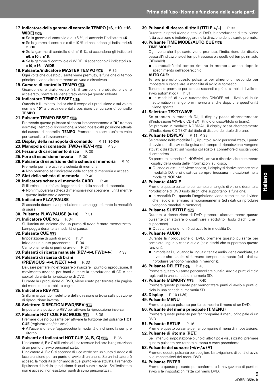 Italiano | Pioneer DVJ-X1 User Manual | Page 159 / 295