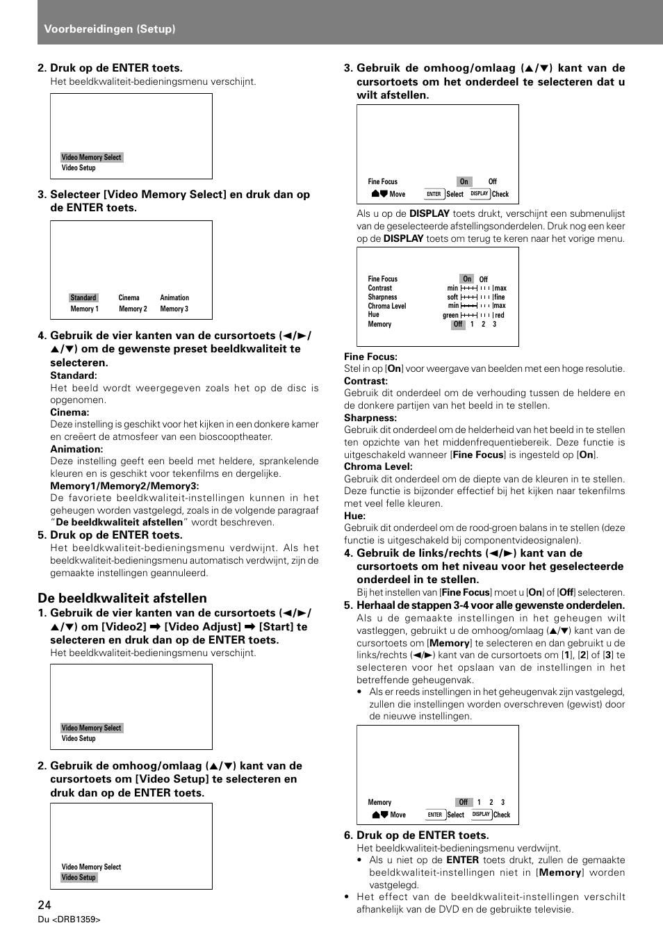 De beeldkwaliteit afstellen | Pioneer DVJ-X1 User Manual | Page 222 / 295