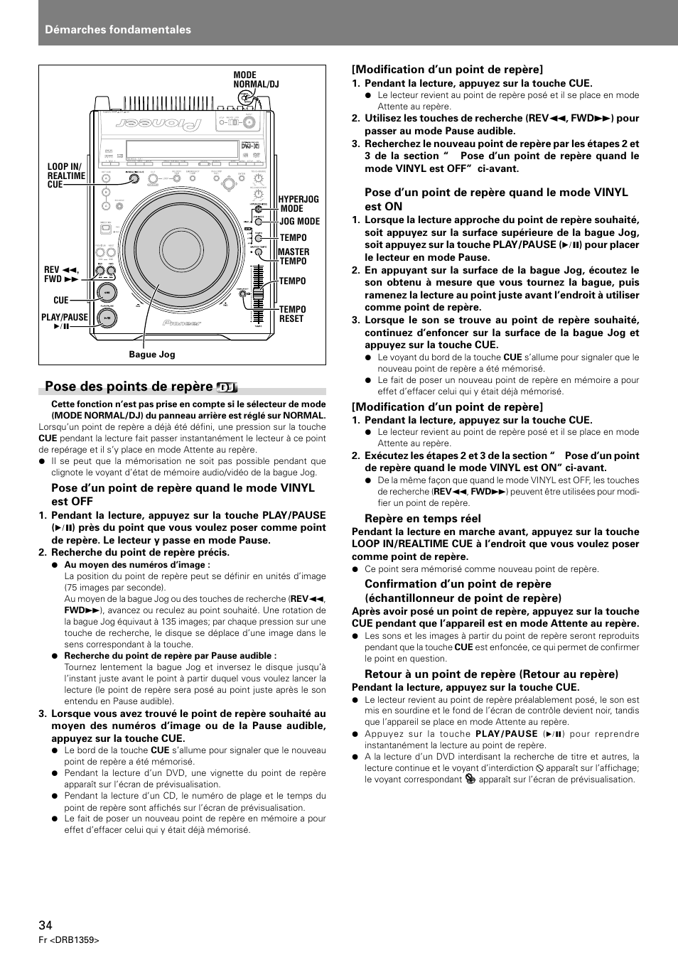 Pose des points de repère | Pioneer DVJ-X1 User Manual | Page 86 / 295