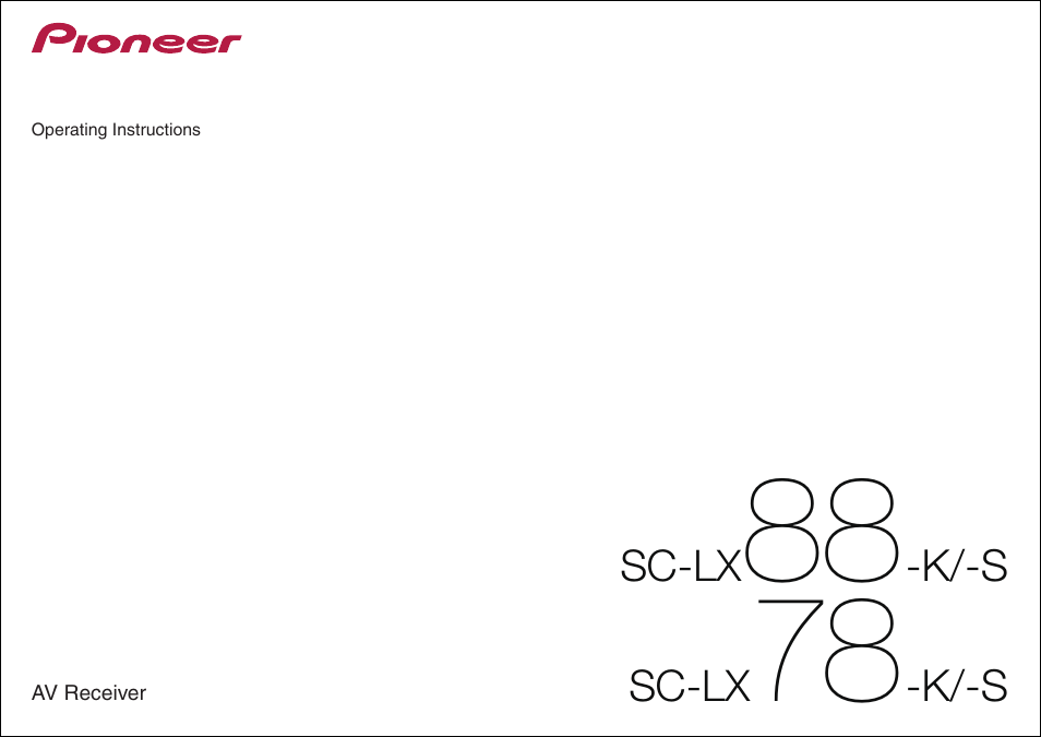 Pioneer SC-LX78-S User Manual | 141 pages