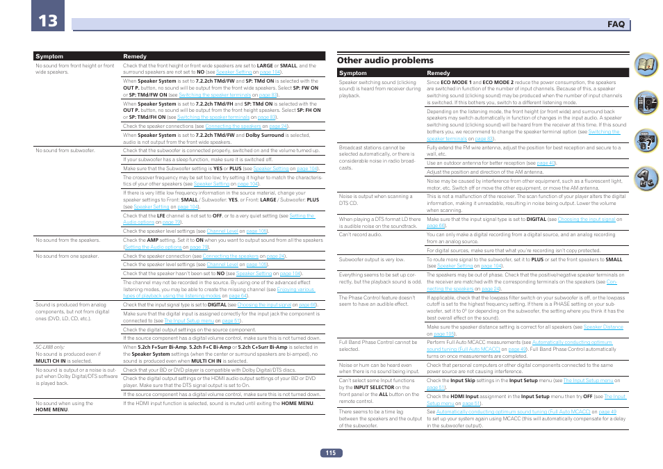 Other audio problems | Pioneer SC-LX78-S User Manual | Page 115 / 141