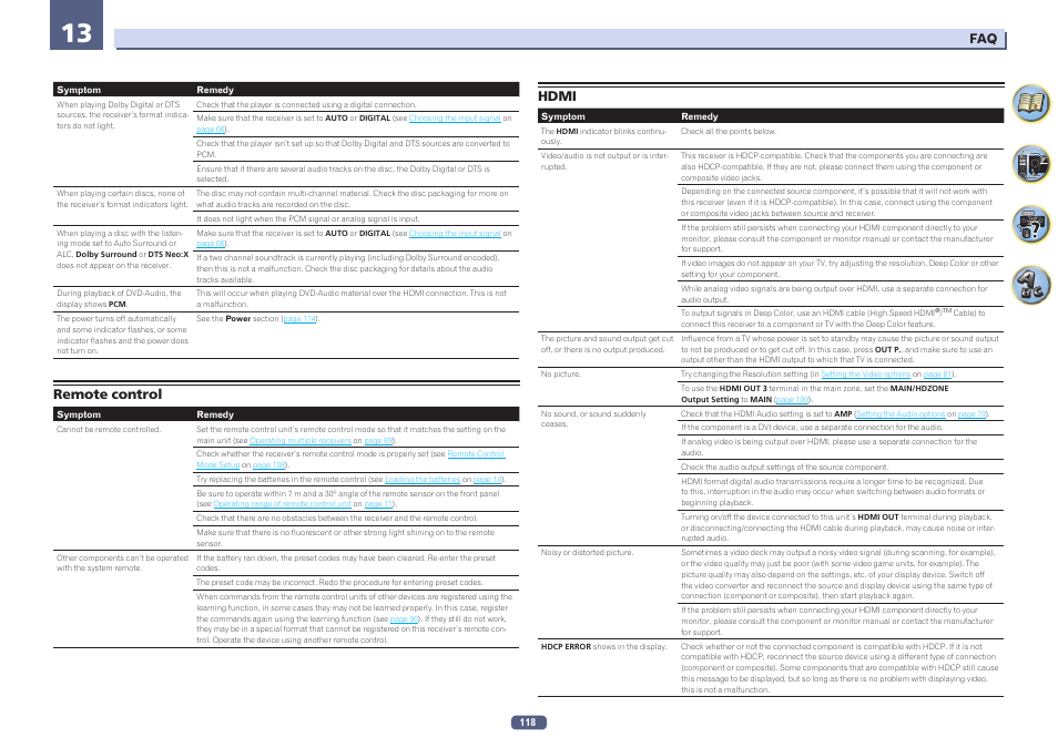 Remote control hdmi, Remote control, Hdmi | Pioneer SC-LX78-S User Manual | Page 118 / 141