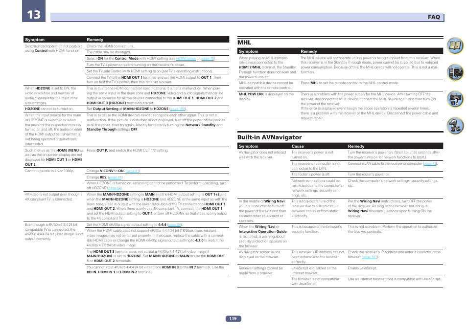 Mhl built-in avnavigator | Pioneer SC-LX78-S User Manual | Page 119 / 141