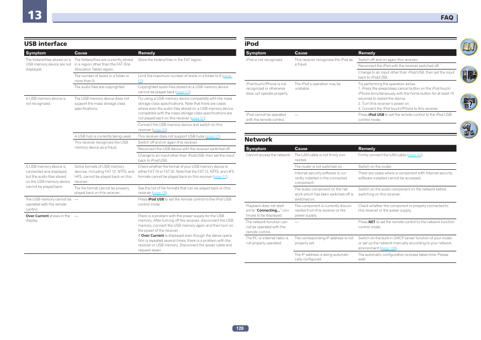 Usb interface ipod network, Usb interface, Ipod | Network | Pioneer SC-LX78-S User Manual | Page 120 / 141