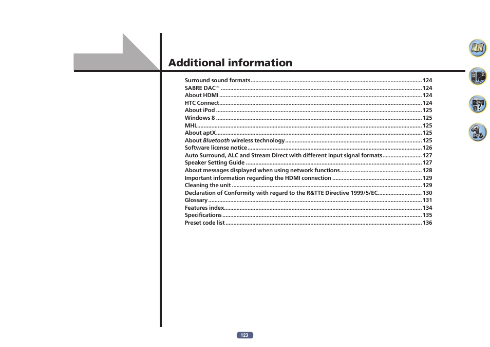 Additional information | Pioneer SC-LX78-S User Manual | Page 123 / 141