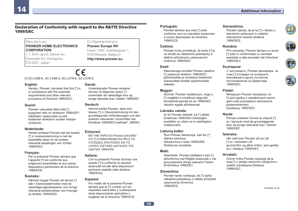 Pioneer SC-LX78-S User Manual | Page 130 / 141