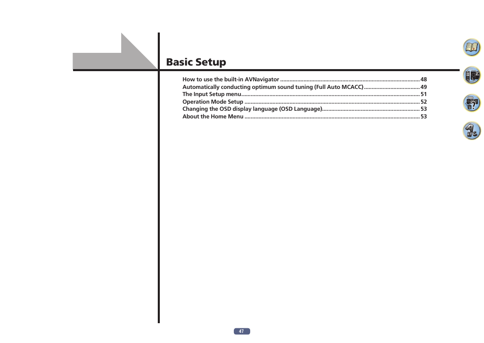 Basic setup | Pioneer SC-LX78-S User Manual | Page 47 / 141