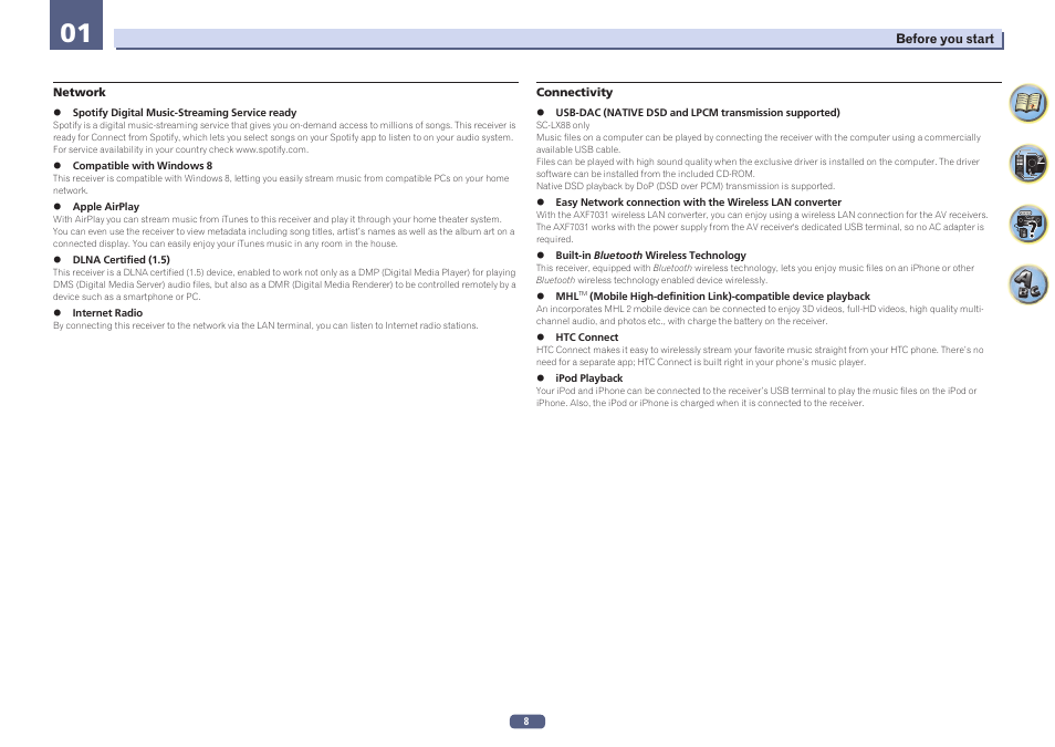 Pioneer SC-LX78-S User Manual | Page 8 / 141