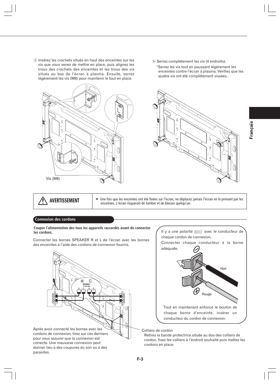 Avertissement | Pioneer PDP-S44-LR User Manual | Page 13 / 32