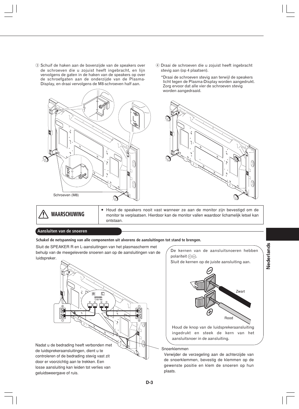 Waarschuwing | Pioneer PDP-S44-LR User Manual | Page 25 / 32