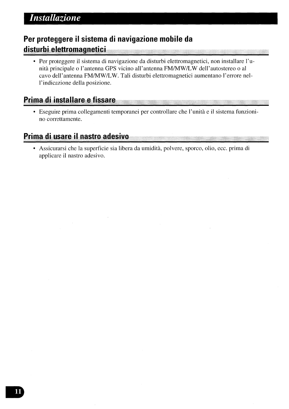 Installazione | Pioneer AVIC50S User Manual | Page 108 / 146