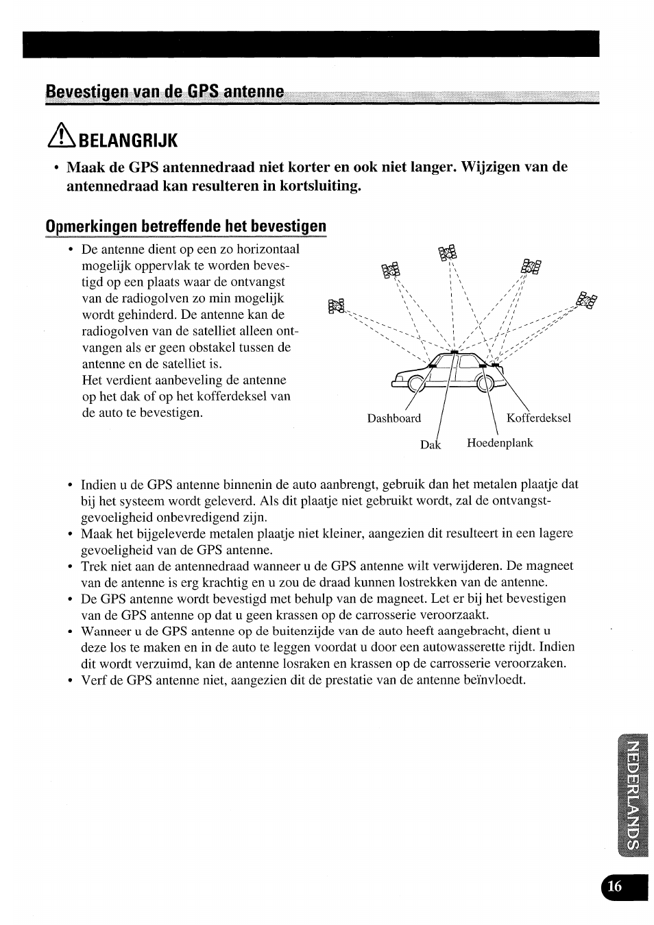 Belangrijk | Pioneer AVIC50S User Manual | Page 137 / 146