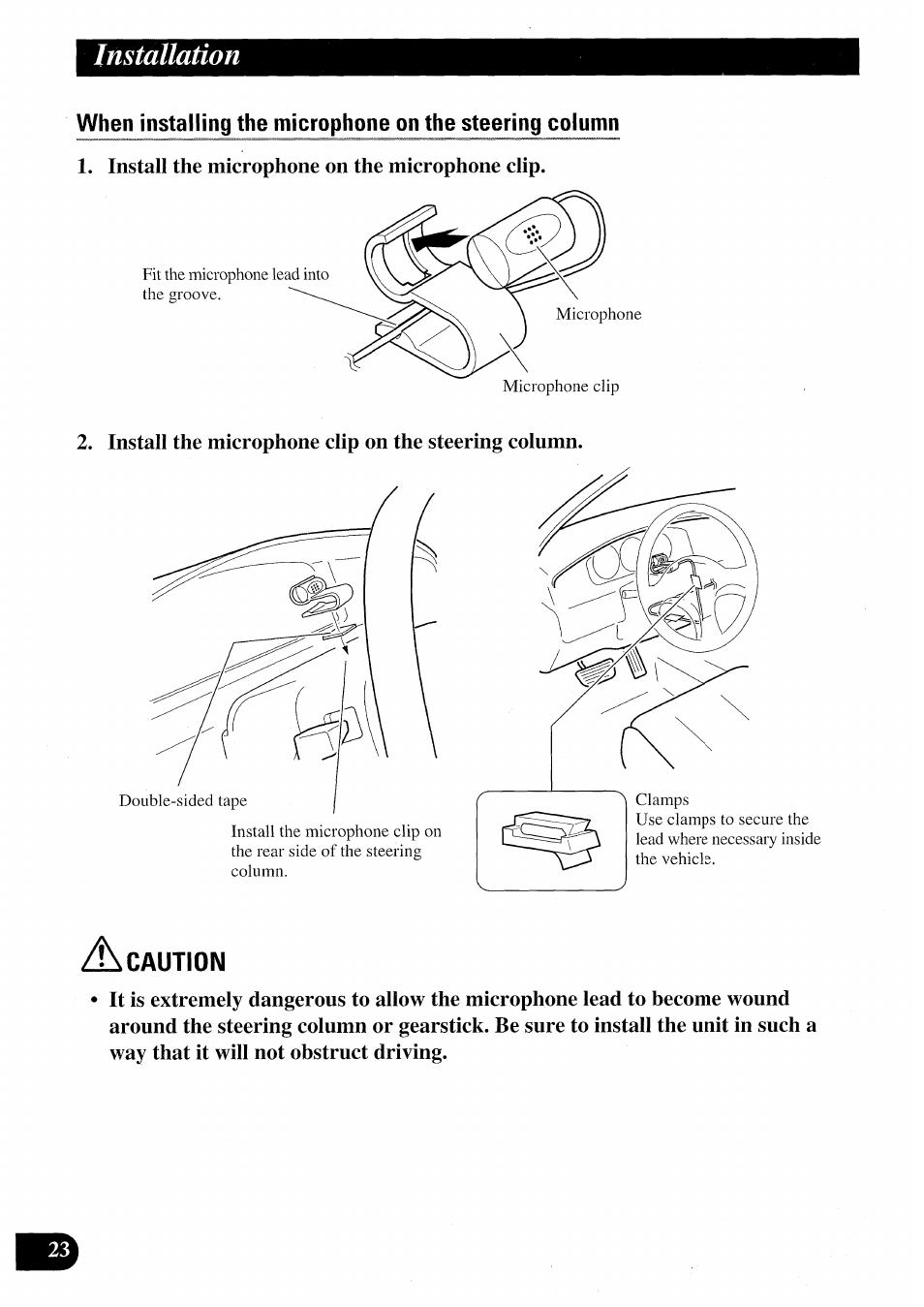 A caution, Installation | Pioneer AVIC50S User Manual | Page 24 / 146