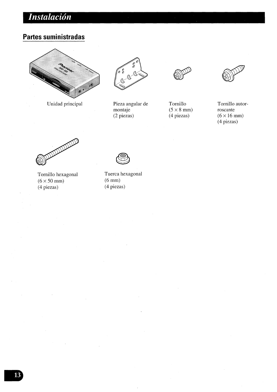 Instalación | Pioneer AVIC50S User Manual | Page 38 / 146
