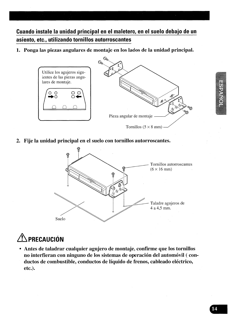 Zl precaución, Precaución | Pioneer AVIC50S User Manual | Page 39 / 146