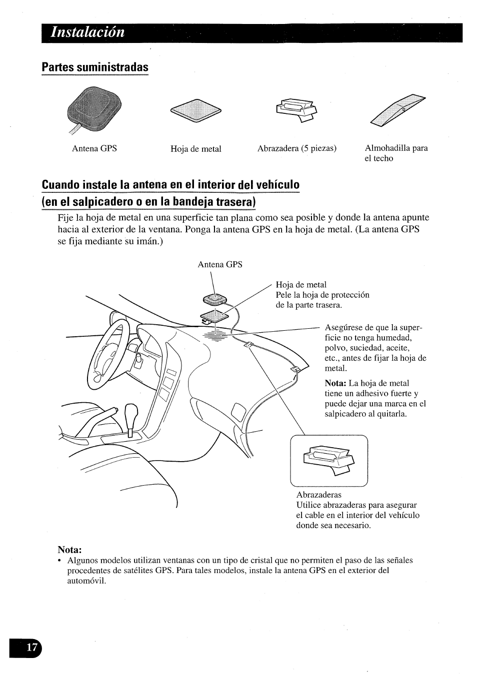 Instalación | Pioneer AVIC50S User Manual | Page 42 / 146