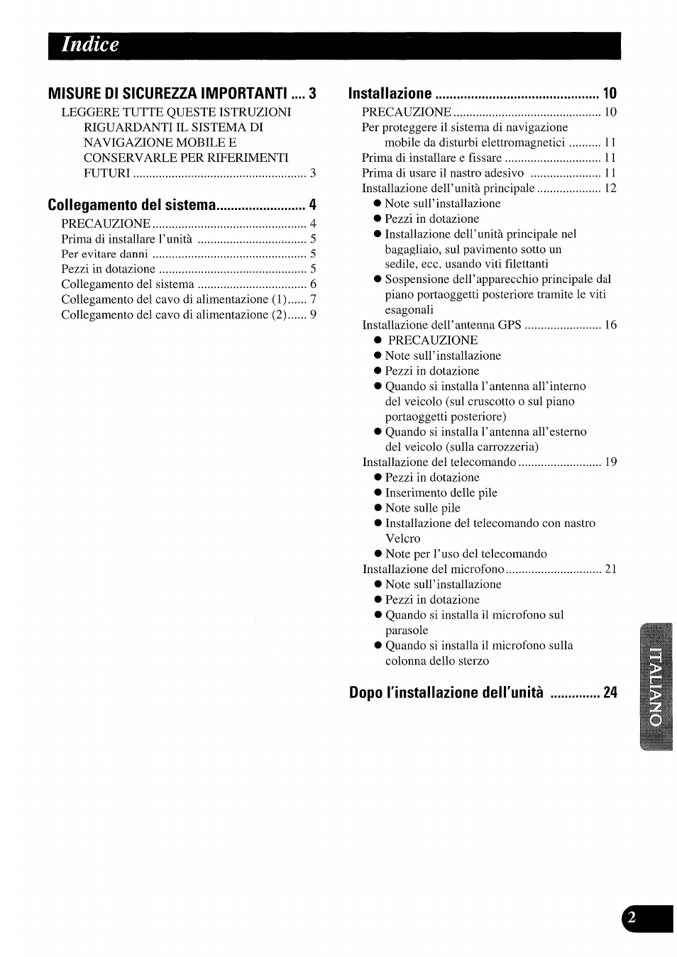 Indice | Pioneer AVIC50S User Manual | Page 99 / 146