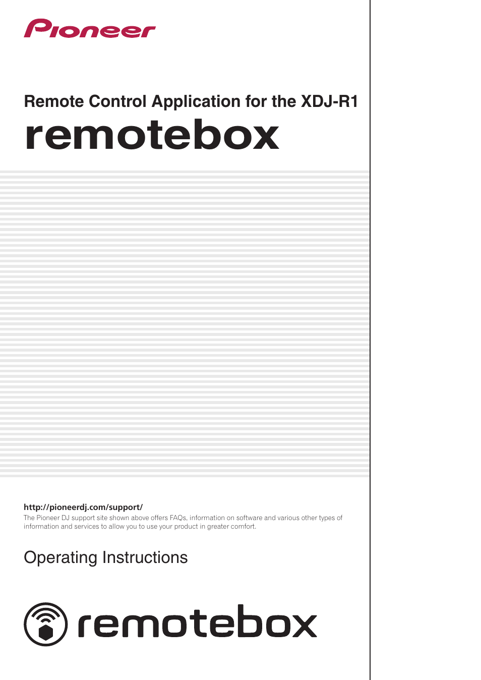 Pioneer XDJ-R1 User Manual | 11 pages