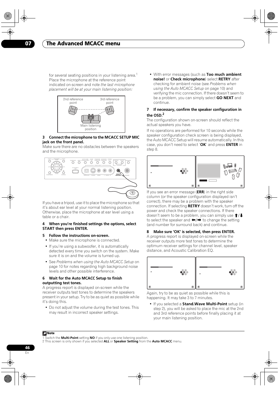 The advanced mcacc menu 07 | Pioneer SC-LX81 User Manual | Page 46 / 134